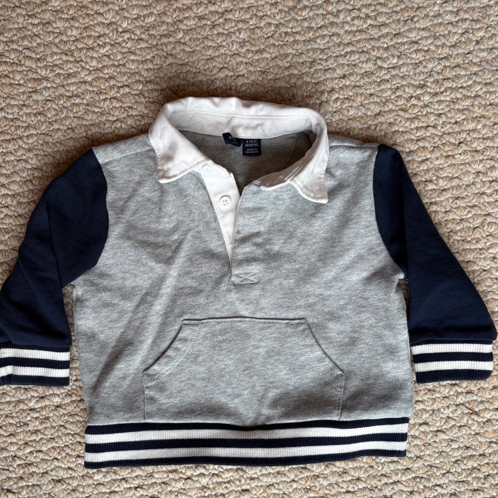 Janie And Jack Sweater Top Shirt Collared Boy Baby 6-12 Mos